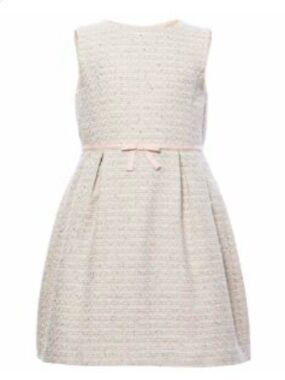 Marie Chantal Clemencia Dress, Cream/Pink, Size 8Y